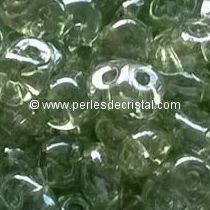 10GR SUPERDUO 2.5X5MM GLASS COLOURS CRYSTAL GREEN LUSTER
