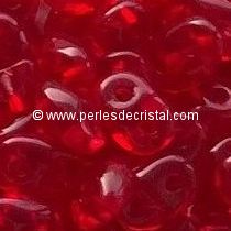 10GR SUPERDUO 2.5X5MM GLASS COLOURS RUBY 90080