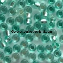 10gr PERLES MINI ROCAILLES TCHEQUE ORNELA 11/0 - 2MM COLORIS TURQUOISE GREEN SILVER LINED