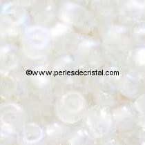 10gr PERLES MINI ROCAILLES TCHEQUE ORNELA 11/0 - 2MM COLORIS CRYSTAL WHITE LINED AB