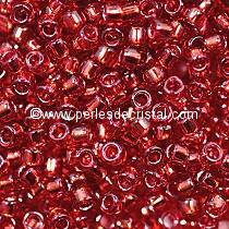 10gr PERLES MINI ROCAILLES TCHEQUE ORNELA 11/0 - 2MM COLORIS SIAM/RUBY SILVER LINED - 0011