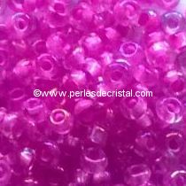 10G Mini Seed beads ORNELA 11/0 - 2mm COLOURS PINK FUCHSIA FLUO LINED IRIS AB
