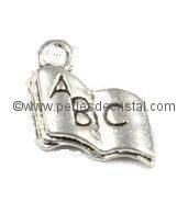 CHARMS : BOOK ABC SILVER 
12 X11MM