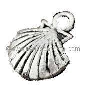 CHARMS : SHELL SILVER 
14.5 X11.5MM
