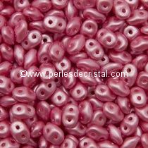10GR SUPERDUO 2.5X5MM GLASS COLOURS PASTEL PINK
