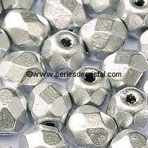 50 BOHEMIAN GLASS FIRE POLISHED FACETED ROUND BEADS 2MM COLOURS CRYSTAL LABRADOR FULL 00030/27000 - SILVER
