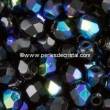 50 BOHEMIAN GLASS FIRE POLISHED FACETED ROUND BEADS 3MM COLOURS JET AB 23980/28701