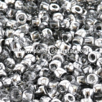 10GR MATUBO Czech Glass Seed Beads 8/0 (3mm) COLOURS CRYSTAL CAL - SILVER LIGHT - 00030/27001