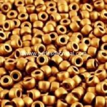 10GR MATUBO Czech Glass Seed Beads 7/0 (3.5mm) COLOURS BRONZE GOLD MAT - 00030/01740