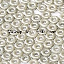 5GR O BEAD® 4X2MM GLASS COLOURS PASTEL LIGHT GREY SILVER 02010/25028