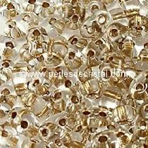 10GR SUPERDUO 2.5X5MM GLASS COLOURS CRYSTAL BRONZE LINED 00030/68106