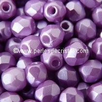 50 BOHEMIAN GLASS FIRE POLISHED FACETED ROUND BEADS 3MM COLOURS PASTEL LILA 02010/25012