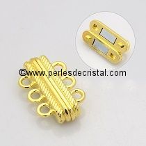 Beautiful magnetic clasp to 3 rows colors GOLD 27X17X7