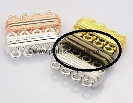 Beautiful magnetic clasp to 4 rows colors BRONZE 30X17X7