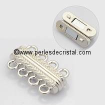 Beautiful magnetic clasp to 4 rows colors SILVER 30X17X7