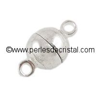 Magnetic clasp, small ball - color SILVER - 11.5X6MM