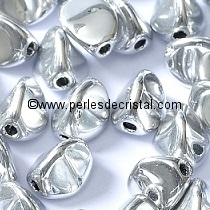 50 PINCH 5X3MM GLASS COLOURS CRYSTAL LABRADOR FULL - 00030/27000 - SILVER