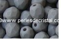 50 BOHEMIAN GLASS FIRE POLISHED FACETED ROUND BEADS 3MM COLOURS OPAQUE GREY SILK MAT - 02010/29566 