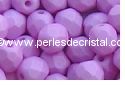 50 BOHEMIAN GLASS FIRE POLISHED FACETED ROUND BEADS 3MM COLOURS OPAQUE LIGHT VIOLET SILK MAT - 02010/29561 