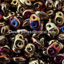 10GR SUPERDUO 2.5X5MM GLASS COLOURS CRYSTAL CALIFORNIA VIOLET / PURPLE 00030/98545 
