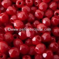 50 BOHEMIAN GLASS FIRE POLISHED FACETED ROUND BEADS 4MM COLOURS PASTEL DARK CORAL 02010/25010