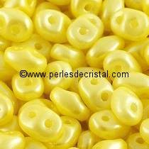 10GR SUPERDUO 2.5X5MM GLASS COLOURS PASTEL JONQUIL 02010/25002 - YELLOW