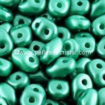 10GR SUPERDUO 2.5X5MM GLASS COLOURS PASTEL GREEN 02010/25026