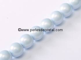 50 SMOOTH ROUND BEADS 4MM BLUE PEARL 02010/29310 