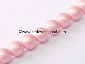 50 PERLES RONDES LISSES 4MM PINK PEARL 02010/29305 ROSE