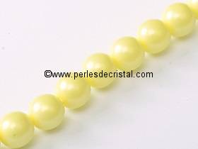 50 PERLES RONDES LISSES 4MM YELLOW PEARL 02010/29301 JAUNE