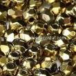 50 BOHEMIAN GLASS FIRE POLISHED FACETED ROUND BEADS 3MM CRYSTAL AMBER FULL 00030/26440