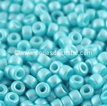 10GR MATUBO Czech Glass Seed Beads 8/0 (3mm)- COLOURS PASTEL AQUAMARINE 02010/25019 - BLUE