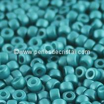10GR MATUBO Czech Glass Seed Beads 8/0 (3mm) - COLOURS PASTEL EMERALD 02010/25043 - GREEN