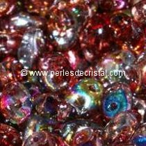10GR MINIDUO® 2X4MM GLASS COLOURS CRYSTAL MAGIC RED BROWN 00030/95200