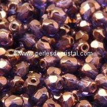 25 BOHEMIAN GLASS FIRE POLISHED FACETED ROUND BEADS 6MM COLOURS LUMI AMETHYST 00030/15726