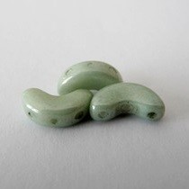 10GR BEADS ARCOS® PAR PUCA® 5X10MM COLOURS OPAQUE LIGHT GREEN CERAMIC LOOK 03000/14457 - LUSTER