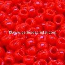10GR ROCAILLE MATUBO 7/0 - 3.5MM 
COULEUR OPAQUE CORAL RED 93200 - ROUGE