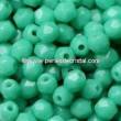 50 BOHEMIAN GLASS FIRE POLISHED FACETED ROUND BEADS 3MM COLOURS OPAQUE GREEN TURQUOISE 63130