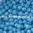 50 BOHEMIAN GLASS FIRE POLISHED FACETED ROUND BEADS 3MM COLOURS OPAQUE BLUE TURQUOISE 63030