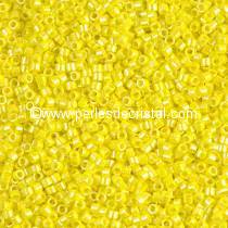 5gr SEED BEADS MIYUKI DELICA 11/0 - 2MM COLOURS OPAQUE YELLOW AB DB0160
