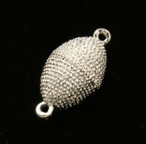 Magnetic clasp, oval - color SILVER - 23x12MM