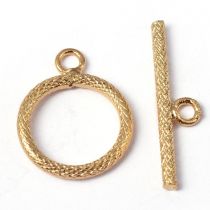 Round toggle clasp 20x16 mm + bar 25 mm - GOLD