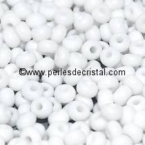 10G Mini Seed beads ORNELA 11/0 - 2mm COLOURS CRYSTAL CHALKWHITE 03050