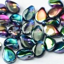50 PIP BEADS 5X7MM GLASS COLOURS CRYSTAL MAGIC BLUE 00030/95100