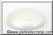 1 Round glass cabochon par Puca® 18mm color white pearl 02010/11402