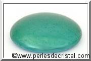 1 Round glass cabochon par Puca® 18mm color green pearl 02010/11067
