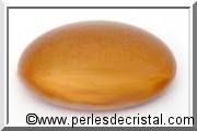 1 Round glass cabochon par Puca® 18mm color gold pearl 02010/11016