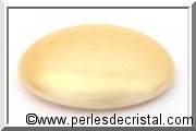 1 Cabochon rond en verre par Puca® 25mm coloris cream pearl 02010/11411