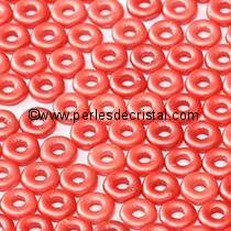 5GR O BEAD® 4X2MM GLASS COLOURS PASTEL DARK CORAL 02010/25010