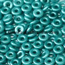 5GR O BEAD® 4X2MM GLASS COLOURS PASTEL EMERALD 02010/25043